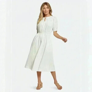 Lost + Wander White Peasant Dress